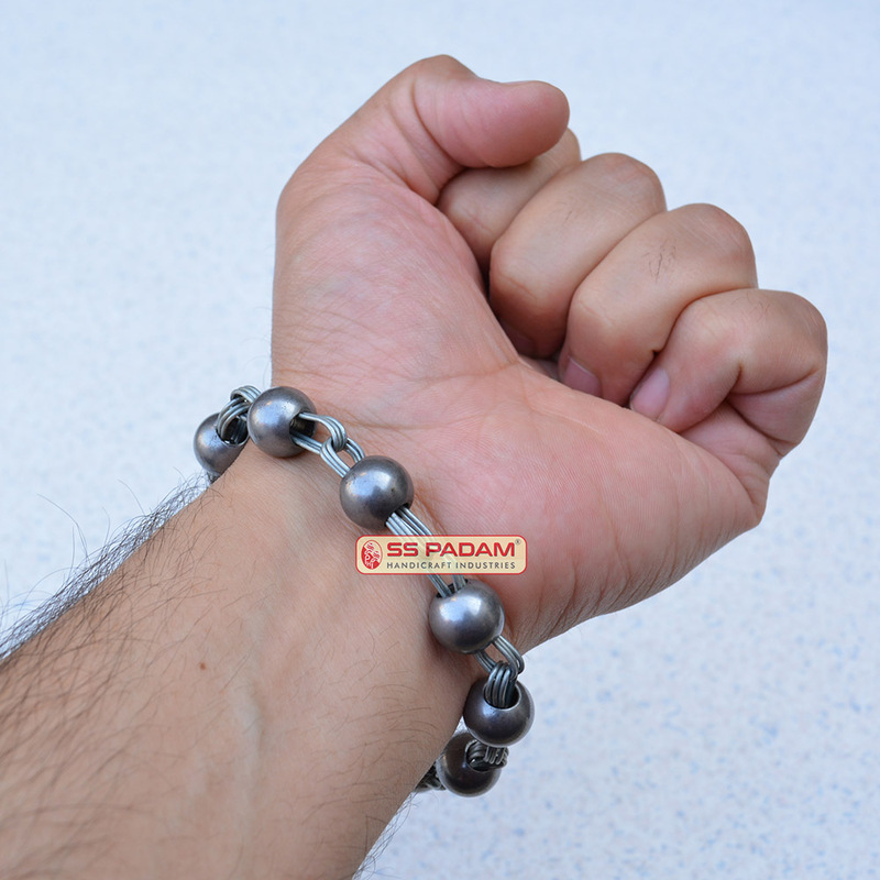 9mm Iron Sarbloh Beads Simarna Bracelet