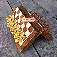 Wooden Magnetic Foldable Chess Set