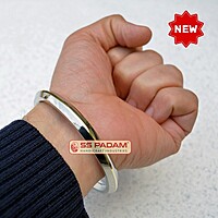 8mm Stainless Steel Elegant Brass Ring Punjabi Kada