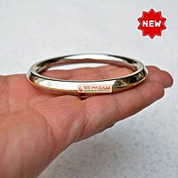 8mm Stainless Steel Elegant Brass Ring Punjabi Kada
