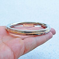 8mm Stainless Steel Flat Brass Ring Punjabi Kada