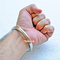 8mm Stainless Steel Flat Brass Ring Punjabi Kada