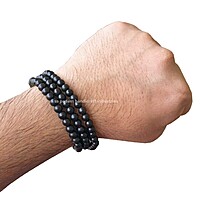 6MM Black Ebony Wood Karungali Mala for Neck & Wrist