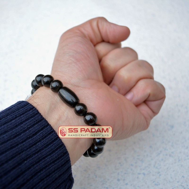 10MM Black Ebony Wood Karungali Bracelet 100% Original