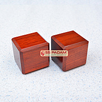 Red Padauk Wood Paperweight Pair