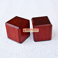 Red Padauk Wood Paperweight Pair