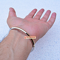 4mm Stainless Steel SP Brass Ring Punjabi Kada Unisex