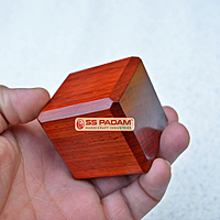 Red Padauk Wood Paperweight Pair